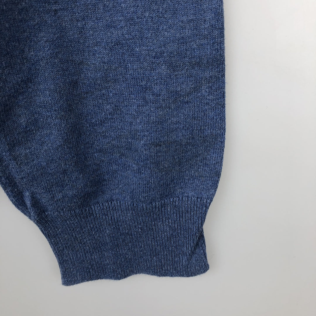 Ralph Lauren POLO RALPH LAUREN PIMA COTTON V-neck knit sweater, men's size XL (approx.) Pima Cotton blue type Vintage Second Hand
