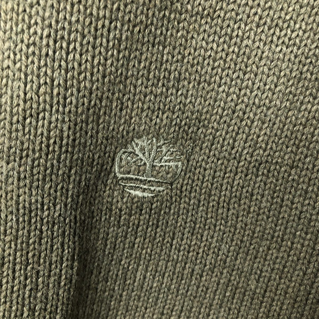 Timberland Cotton Knit Sweater, Men's Size Medium cotton green type Vintage Second Hand