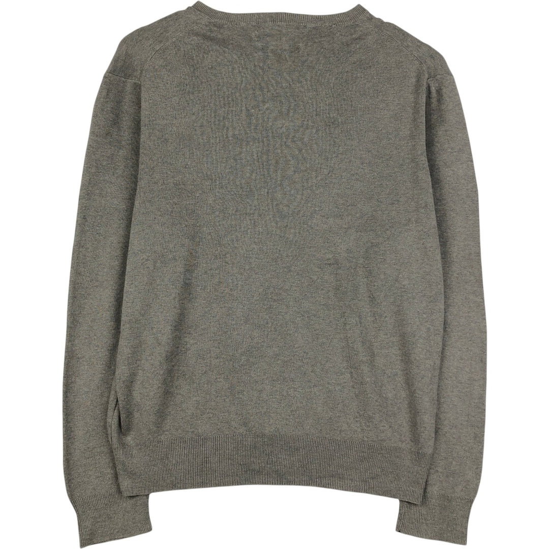 Ralph Lauren Polo by Ralph Lauren PIMA COTTON V-neck knit sweater, men's size S (approx.) Pima Cotton gray type Vintage Second Hand