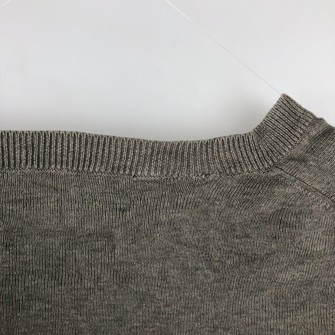 Ralph Lauren Polo by Ralph Lauren PIMA COTTON V-neck knit sweater, men's size S (approx.) Pima Cotton gray type Vintage Second Hand