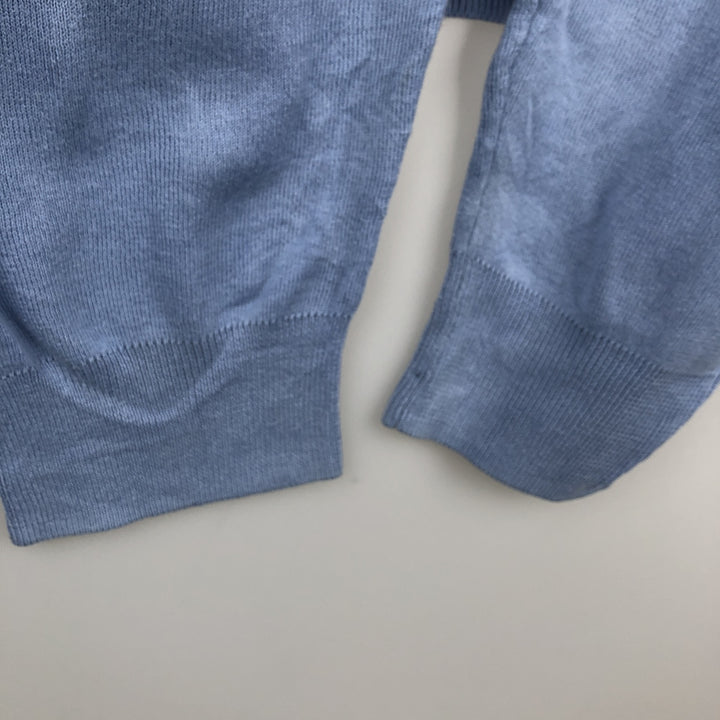 Ralph Lauren POLO by Ralph Lauren V-neck Pima cotton knit sweater, men's size XL Pima Cotton Blue type light blue Vintage Second Hand