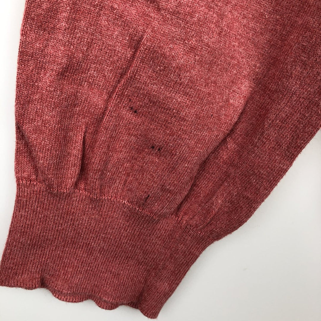 Ralph Lauren POLO RALPH LAUREN V-neck Pima cotton knit sweater, men's XXL size Pima Cotton pink type Vintage Second Hand