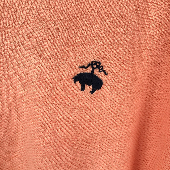 Brooks Brothers 346 V-neck Linen x Cotton Knit Sweater, Men's Size L (approx.) linen coral Vintage Second Hand
