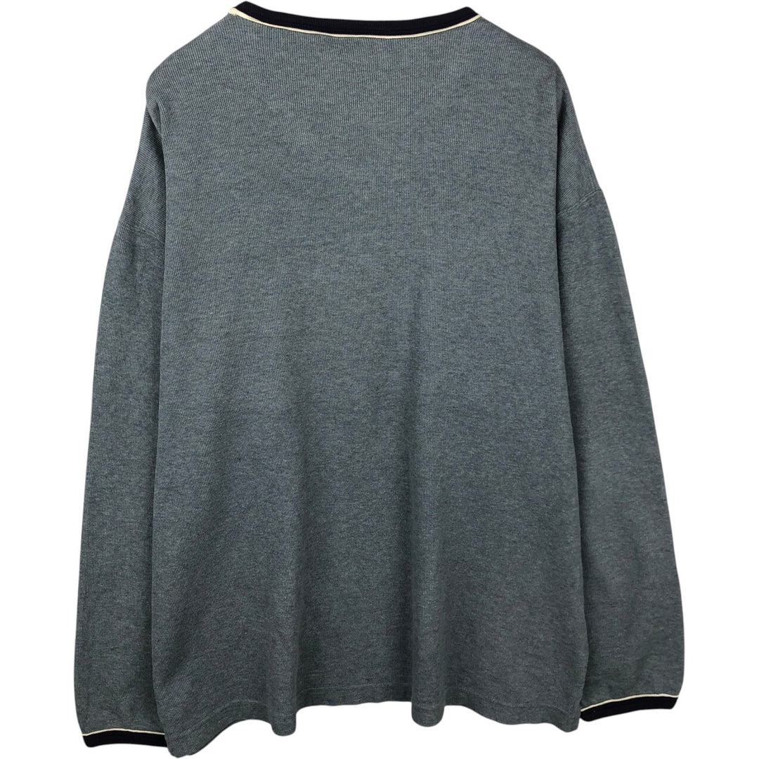 90s-00'S Timberland V-neck cotton knit sweater, men's size XL, vintage. cotton gray type Vintage Second Hand