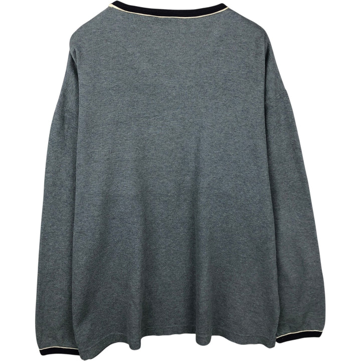 90s-00'S Timberland V-neck cotton knit sweater, men's size XL, vintage. cotton gray type Vintage Second Hand