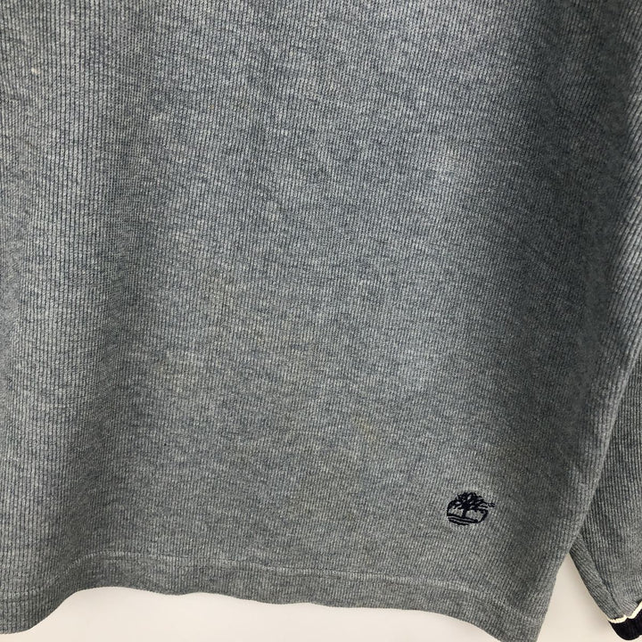 90s-00'S Timberland V-neck cotton knit sweater, men's size XL, vintage. cotton gray type Vintage Second Hand