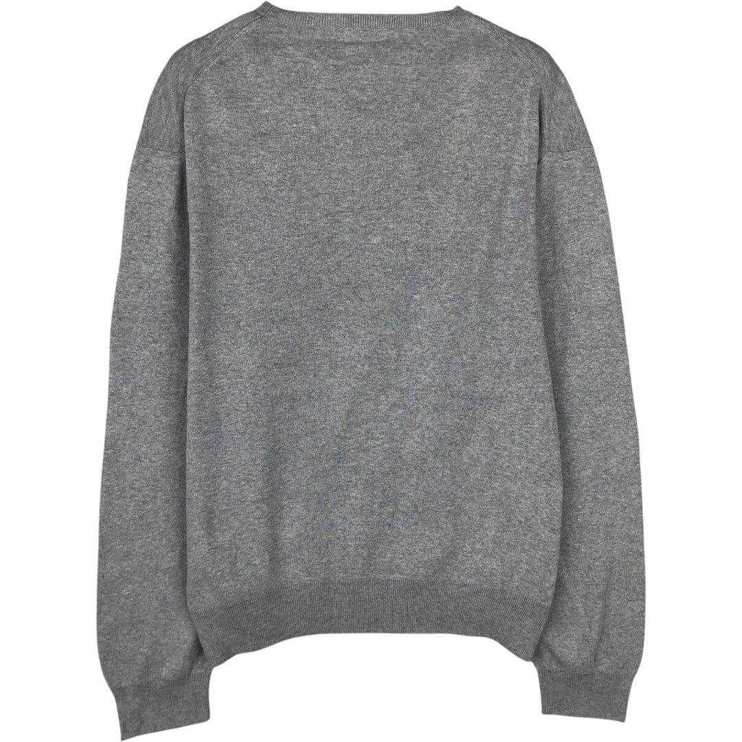 Ralph Lauren POLO RALPH LAUREN SLIM FIT PIMA COTTON V-neck Pima Cotton Knit Sweater (Men's XL equivalent) Pima Cotton gray type Vintage Second Hand
