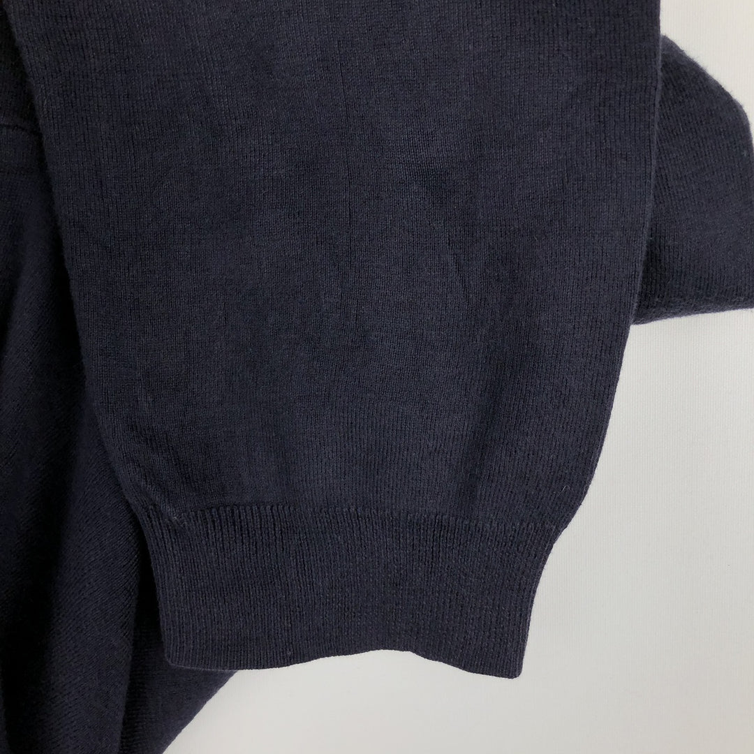 Ralph Lauren POLO by Ralph Lauren V-neck Pima cotton knit sweater, men's size XXL Pima Cotton navy blue type Vintage Second Hand