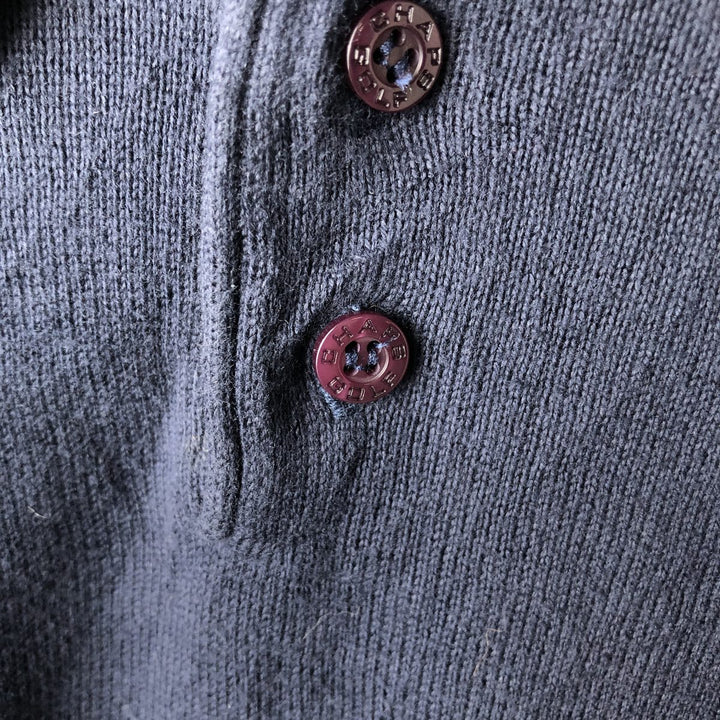 Ralph Lauren CHAPS Polo Knit Sweater, Men's XXL (approx.) cotton navy blue type Vintage Second Hand