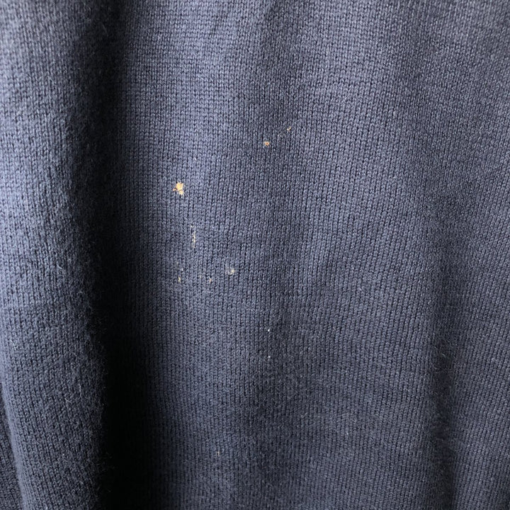 Ralph Lauren CHAPS Polo Knit Sweater, Men's XXL (approx.) cotton navy blue type Vintage Second Hand