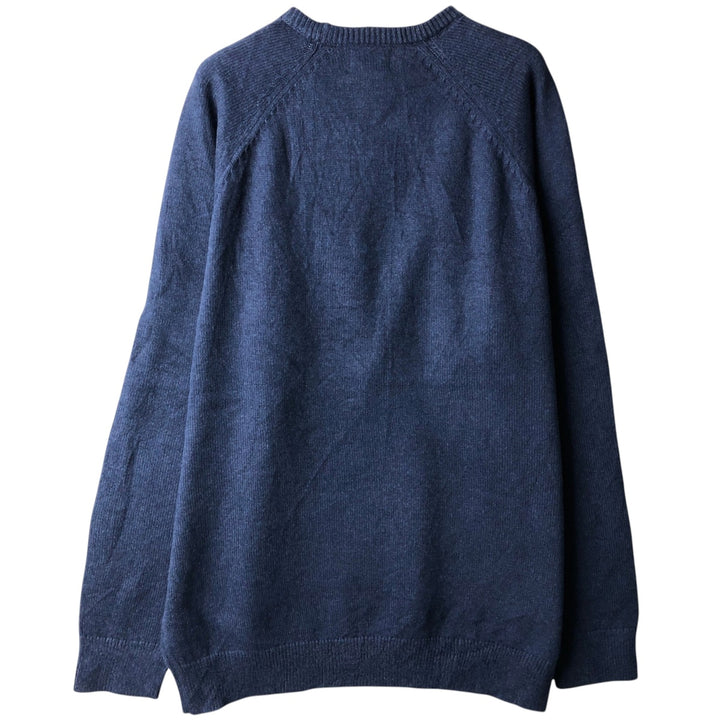 Vintage LL Bean cashmere blend cotton knit sweater from the 90s-00s, men's size M (approx.). cotton navy blue type Vintage Second Hand