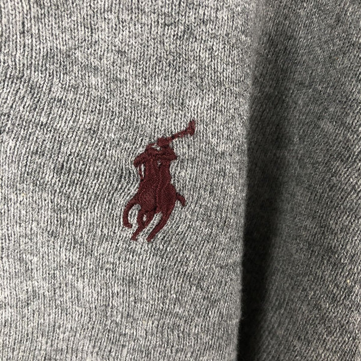 Ralph Lauren POLO by Ralph Lauren V-neck Pima cotton knit sweater, men's size XL Pima Cotton gray type Vintage Second Hand