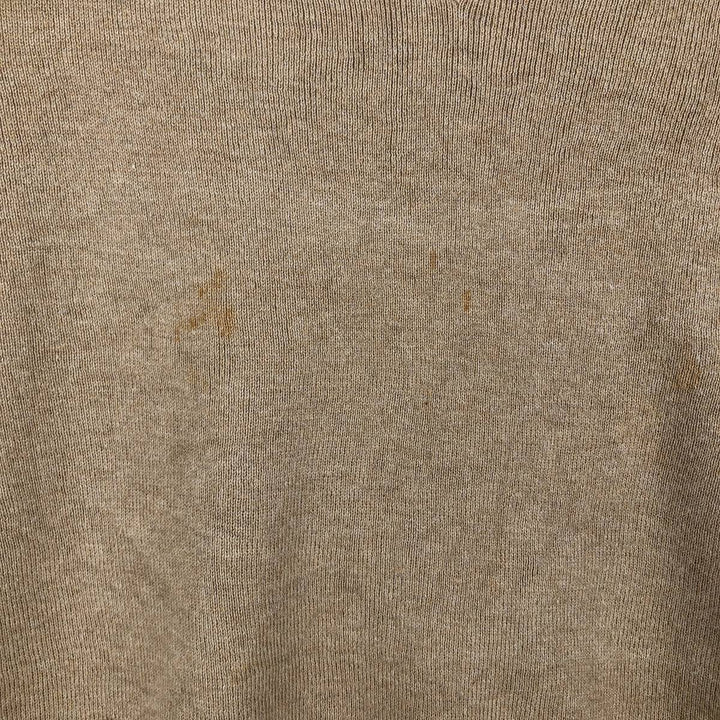 Ralph Lauren POLO by Ralph Lauren V-neck Pima cotton knit sweater, men's size M Pima Cotton beige type brown Vintage Second Hand