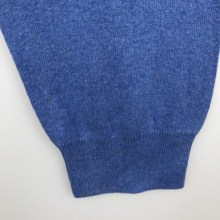 Ralph Lauren POLO RALPH LAUREN V-neck Pima cotton knit sweater, men's size L Pima Cotton blue type Vintage Second Hand