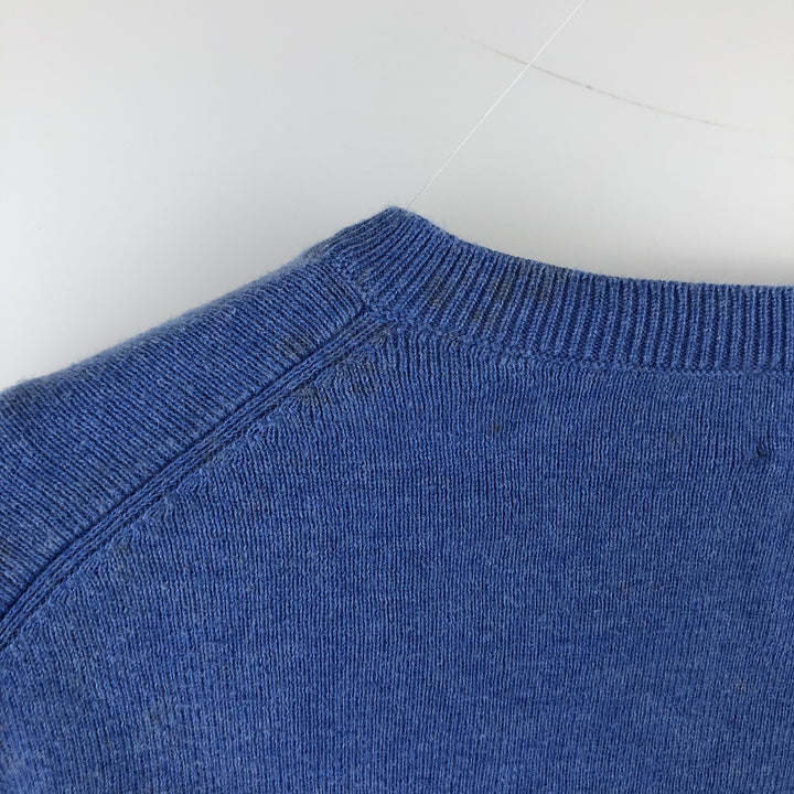 Ralph Lauren POLO RALPH LAUREN V-neck Pima cotton knit sweater, men's size L Pima Cotton blue type Vintage Second Hand