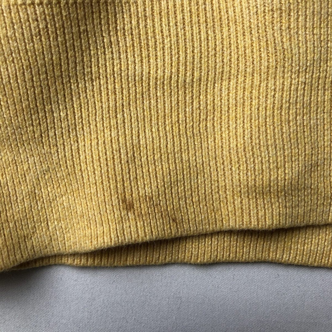 Ralph Lauren POLO by Ralph Lauren V-neck Pima cotton knit sweater, men's size XL Pima Cotton yellow type Vintage Second Hand