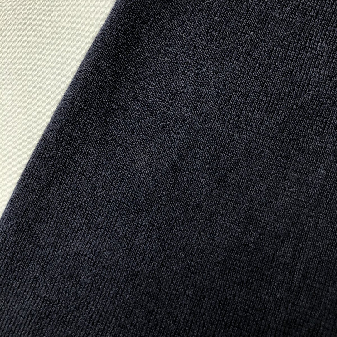 Ralph Lauren POLO by Ralph Lauren V-neck Pima cotton knit sweater, men's size L Pima Cotton navy blue type Vintage Second Hand