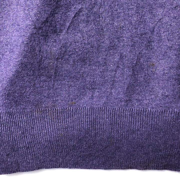 Ralph Lauren POLO by Ralph Lauren V-neck Pima cotton knit sweater, men's size M Pima Cotton purple type Vintage Second Hand