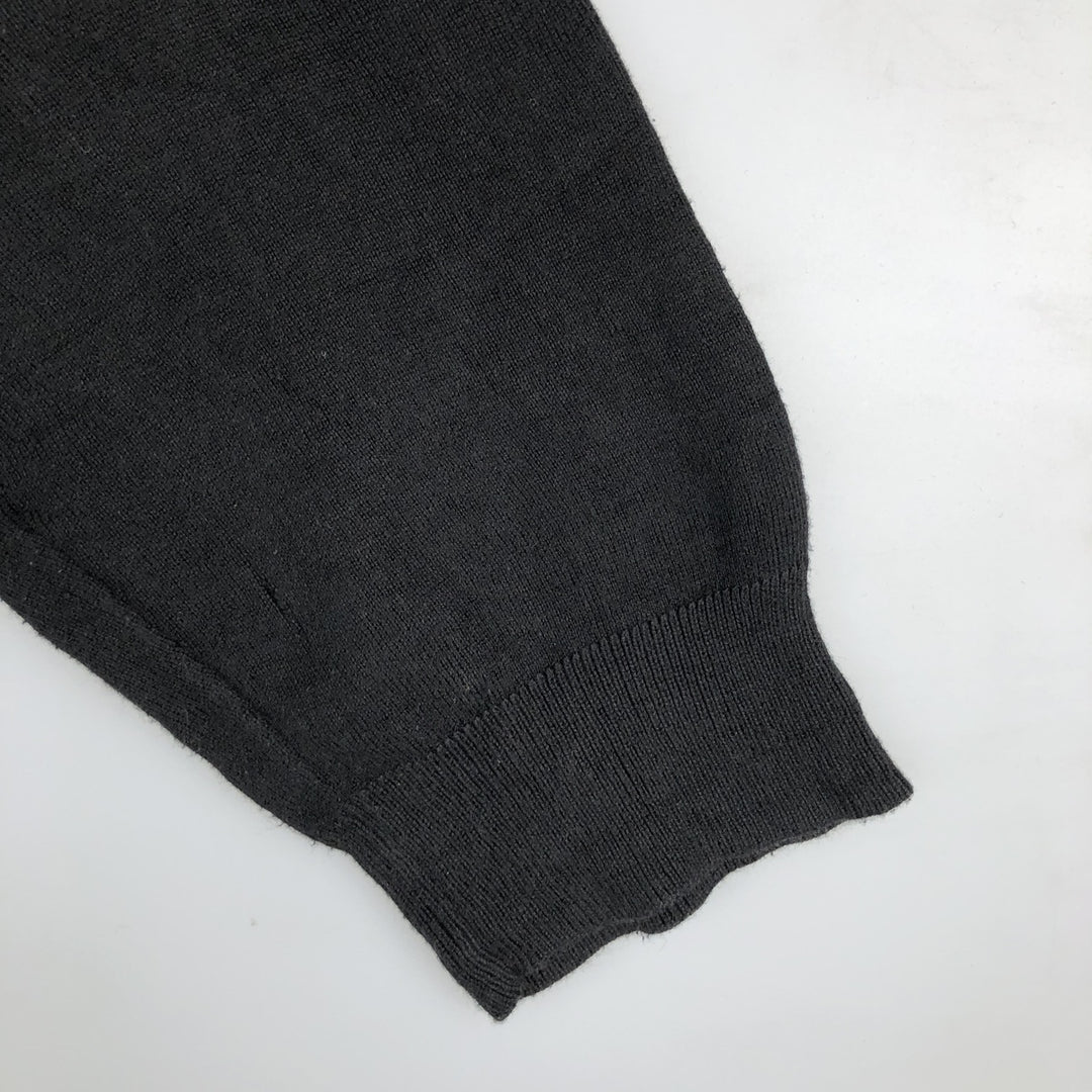 Ralph Lauren POLO by Ralph Lauren V-neck Pima cotton knit sweater, men's size L Pima Cotton black type Vintage Second Hand