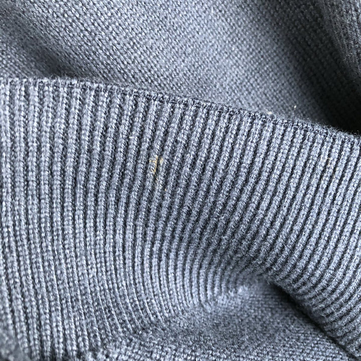 Lacoste V-neck cotton knit sweater, size 6 (equivalent to men's L). cotton navy blue type Vintage Second Hand