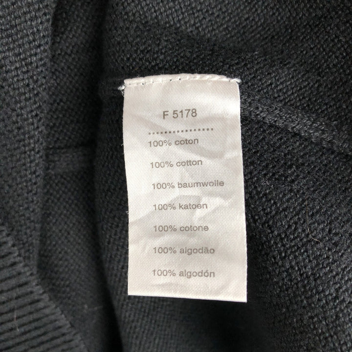 Lacoste V-neck cotton knit sweater, size 7 (equivalent to men's XL) cotton black type Vintage Second Hand