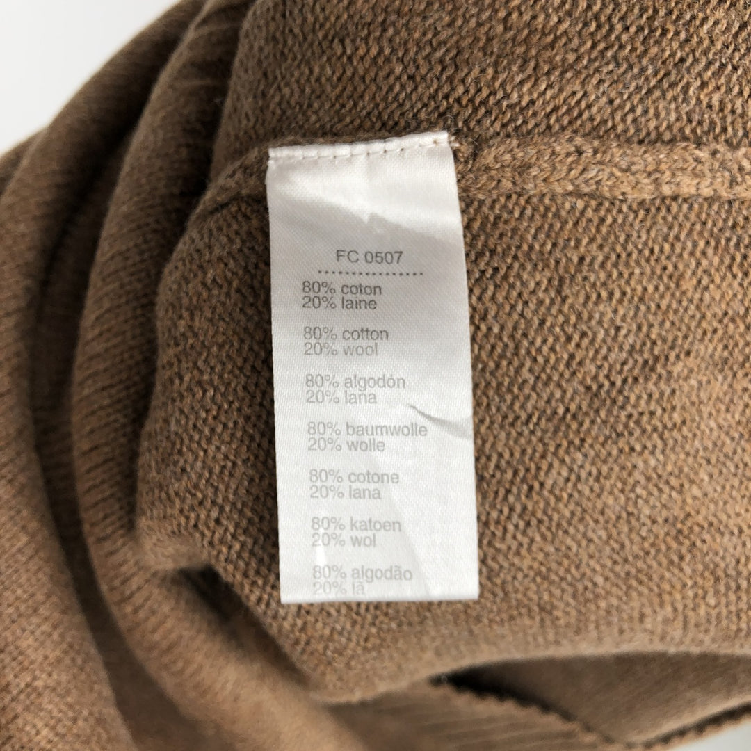 Lacoste Cotton Knit Sweater, Size 5, Men's Size L cotton brown type Vintage Second Hand