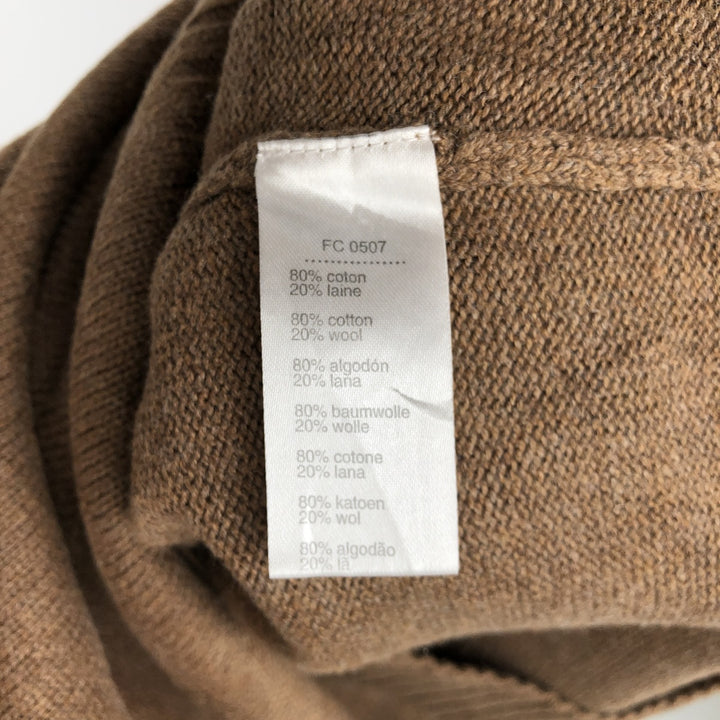 Lacoste Cotton Knit Sweater, Size 5, Men's Size L cotton brown type Vintage Second Hand
