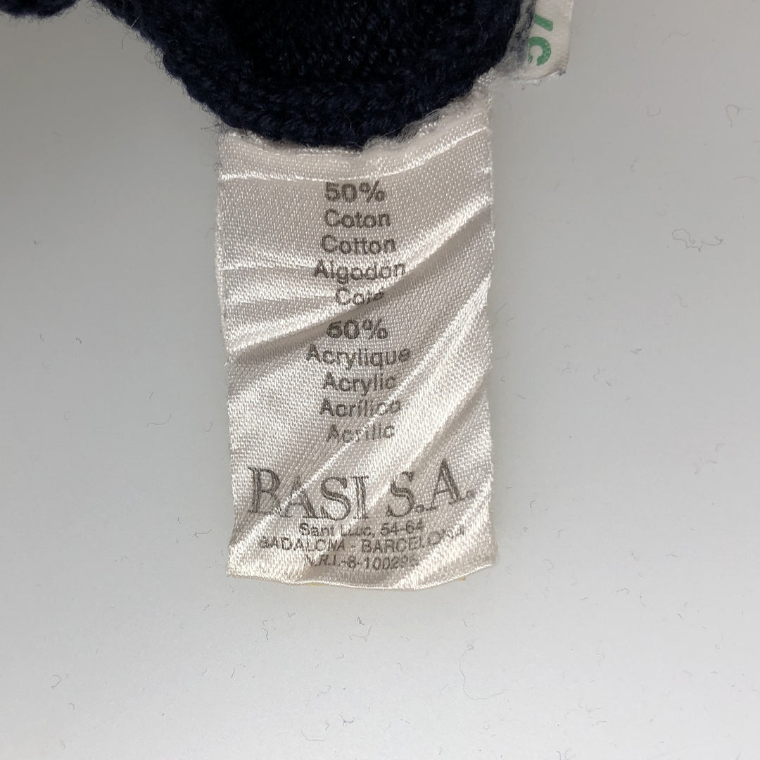 Lacoste V-neck cotton x acrylic knit sweater, size 7 (equivalent to men's XXL) acrylic navy blue type Vintage Second Hand