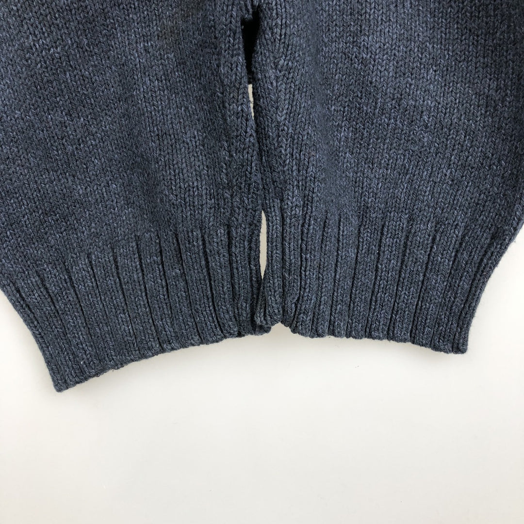 Ralph Lauren POLO by Ralph Lauren V-neck cotton knit sweater, men's XL size cotton navy blue type Vintage Second Hand