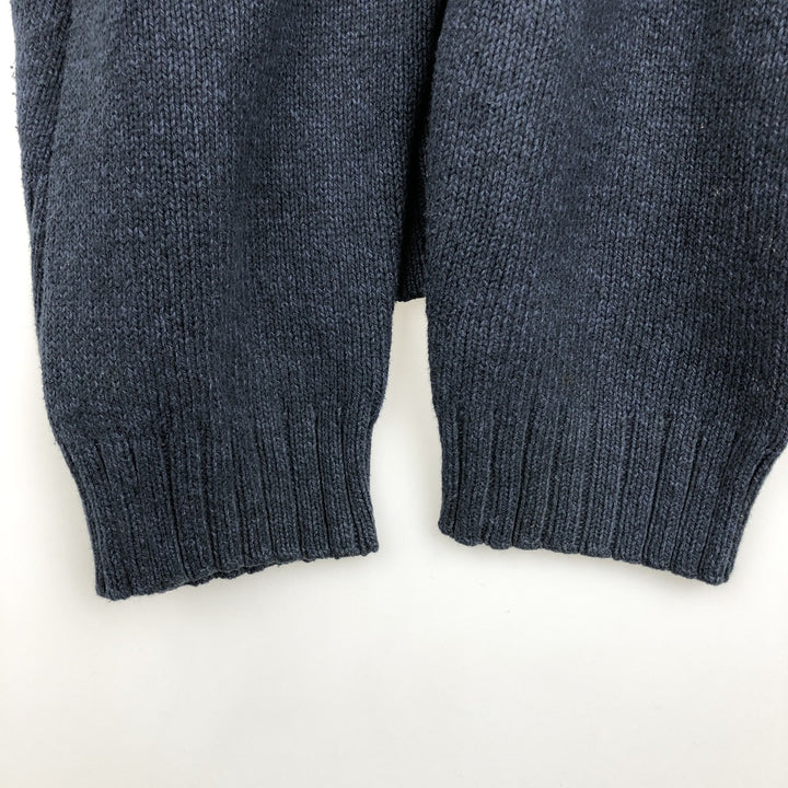 Ralph Lauren POLO by Ralph Lauren V-neck cotton knit sweater, men's XL size cotton navy blue type Vintage Second Hand