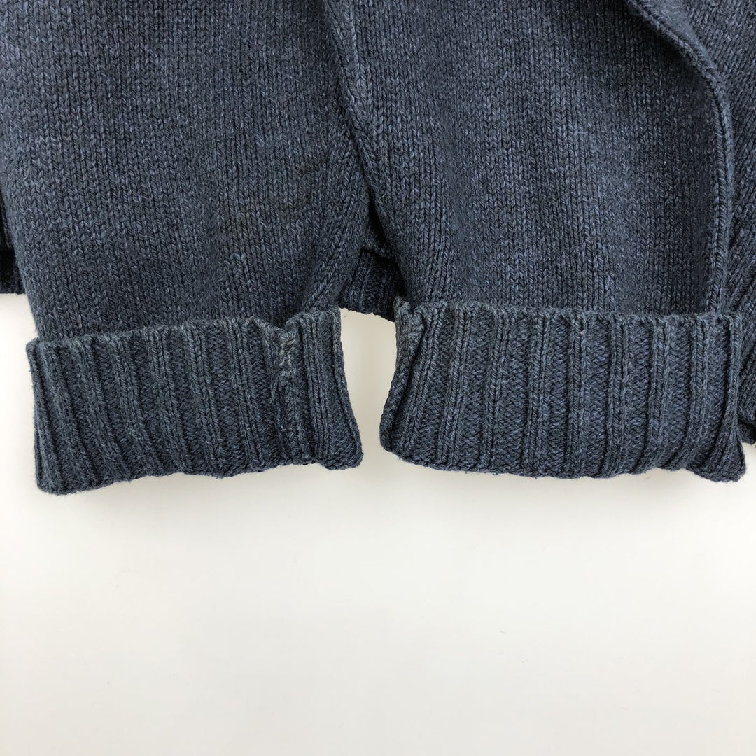 Ralph Lauren POLO by Ralph Lauren V-neck cotton knit sweater, men's XL size cotton navy blue type Vintage Second Hand