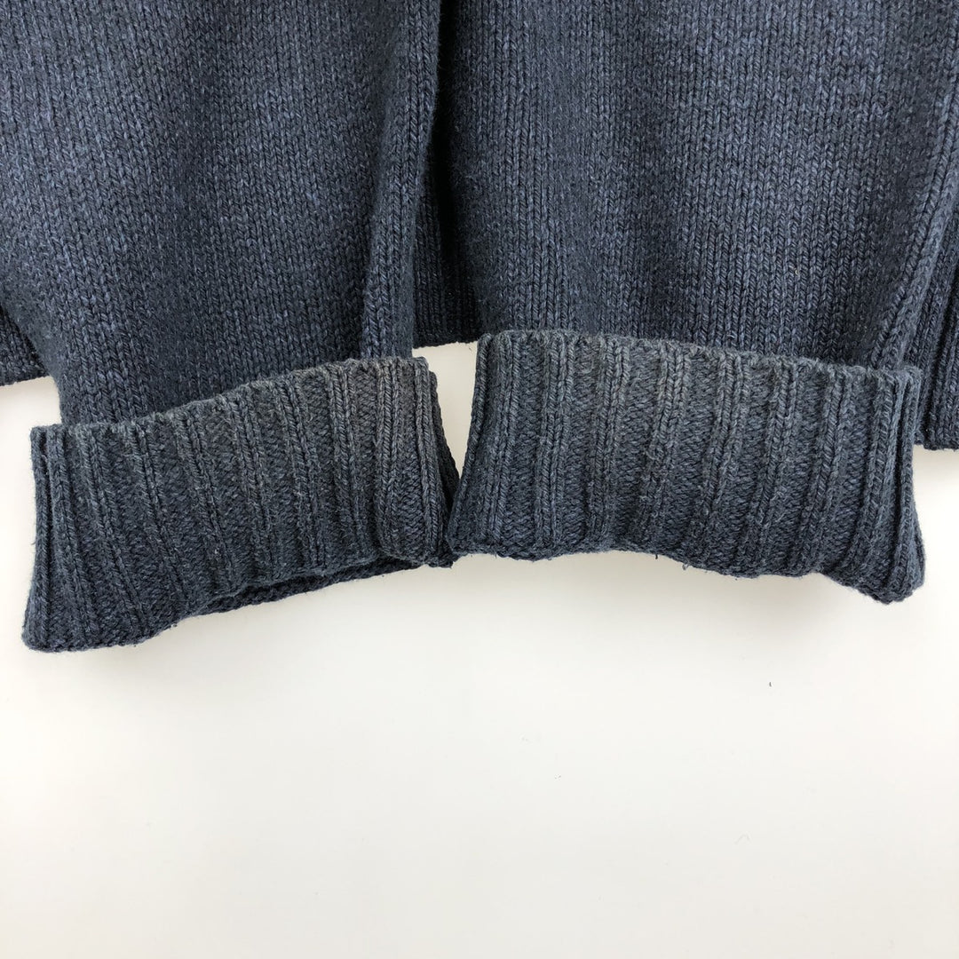 Ralph Lauren POLO by Ralph Lauren V-neck cotton knit sweater, men's XL size cotton navy blue type Vintage Second Hand