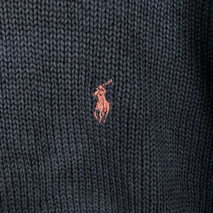 Ralph Lauren POLO by Ralph Lauren Cotton Knit Sweater Men's XL cotton navy blue type Vintage Second Hand