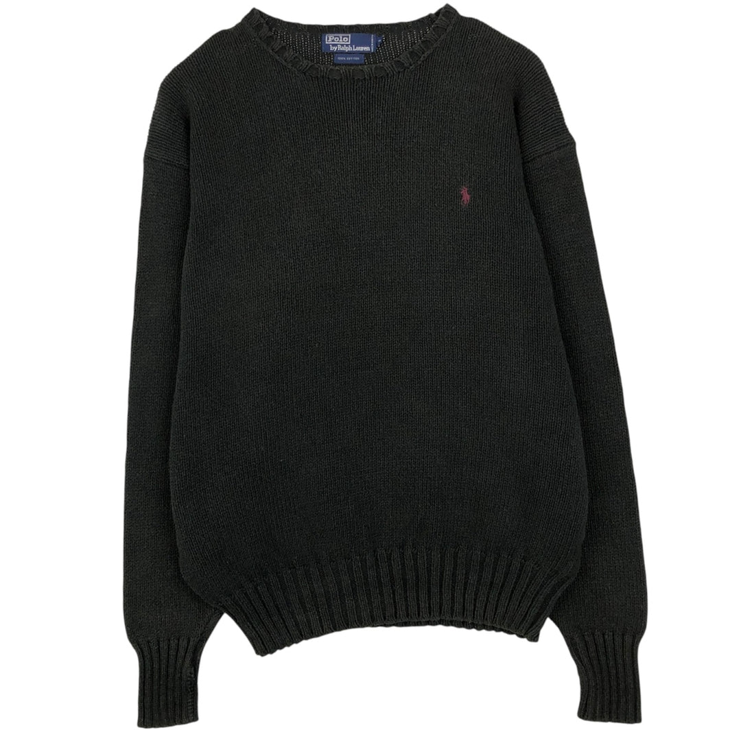 Ralph Lauren POLO by Ralph Lauren Cotton Knit Sweater Men's XL cotton black type Vintage Second Hand