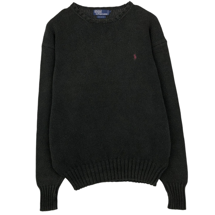 Ralph Lauren POLO by Ralph Lauren Cotton Knit Sweater Men's XL cotton black type Vintage Second Hand