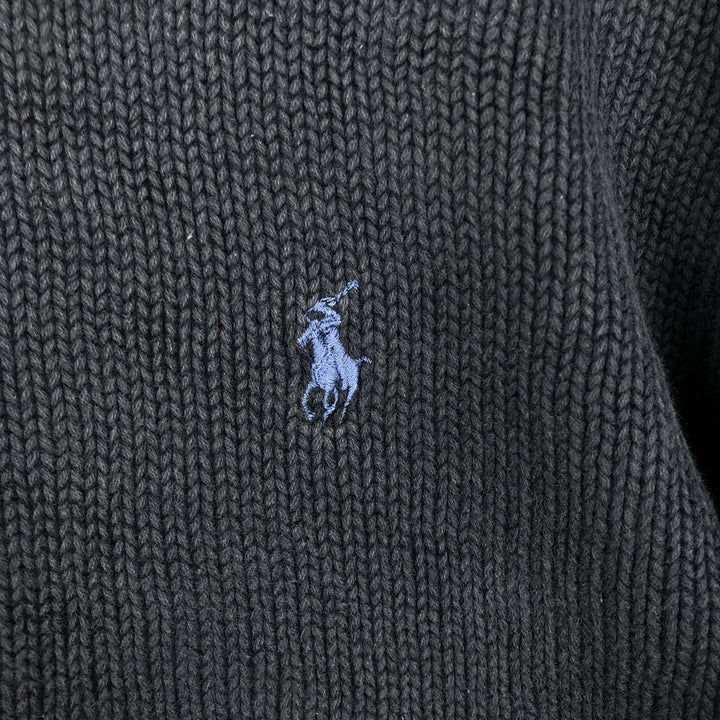 Ralph Lauren POLO by Ralph Lauren Cotton Knit Sweater Men's S cotton navy blue type Vintage Second Hand