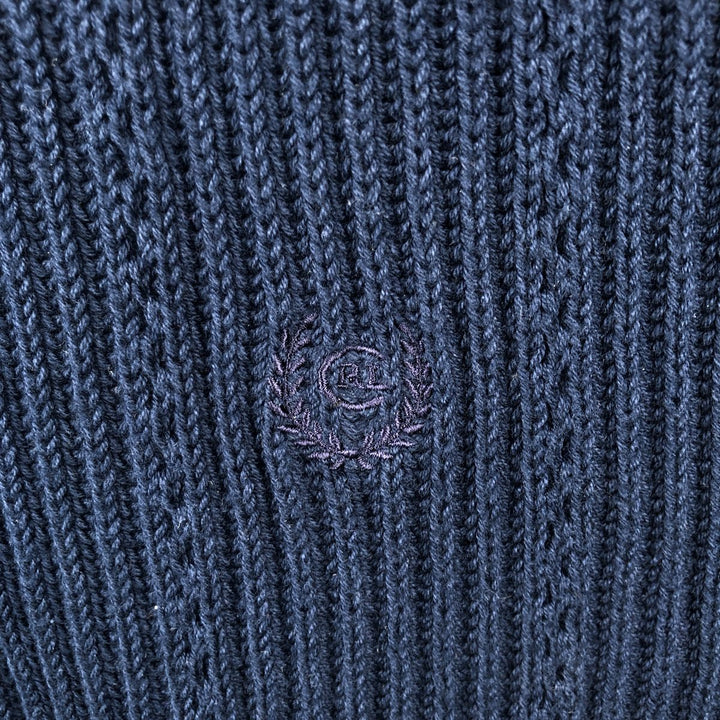 Ralph Lauren CHAPS cotton knit sweater, men's size XL cotton navy blue type Vintage Second Hand