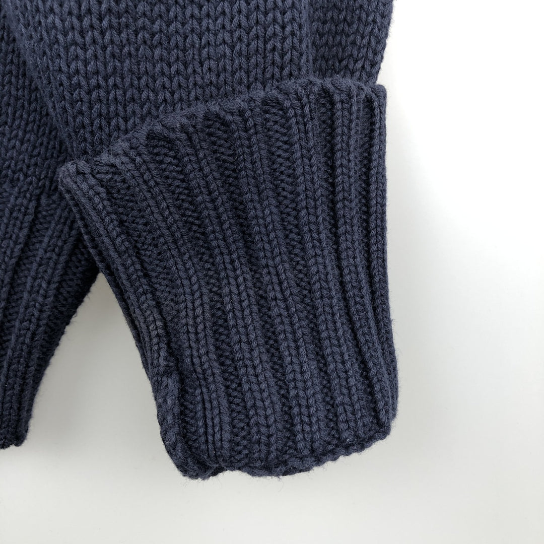 Ralph Lauren POLO by Ralph Lauren Cotton Knit Sweater Men's L size cotton navy blue type Vintage Second Hand