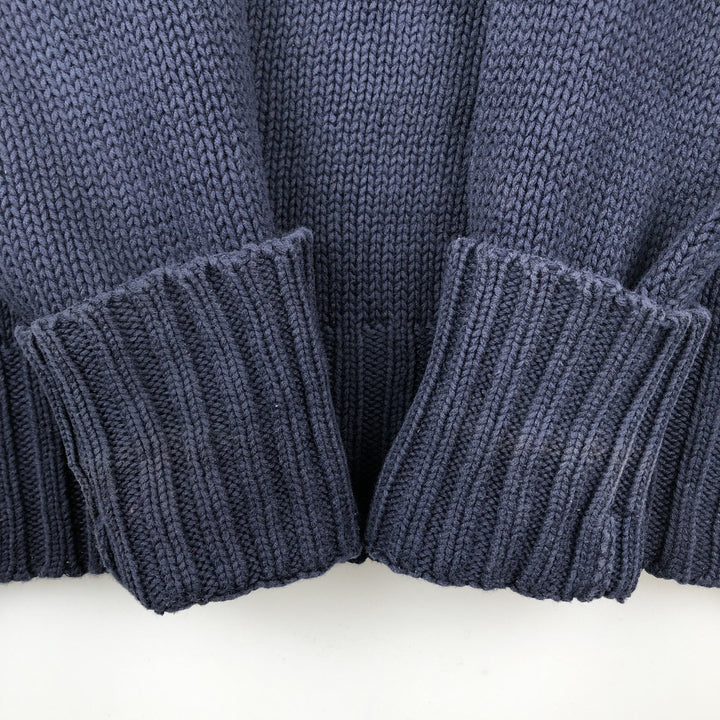 Ralph Lauren POLO by Ralph Lauren Cotton Knit Sweater Men's L size cotton navy blue type Vintage Second Hand