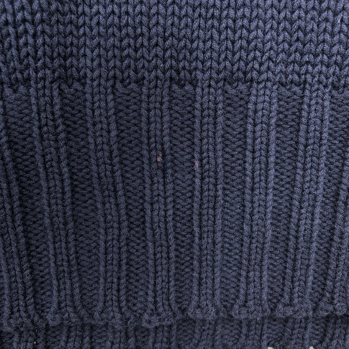 Ralph Lauren POLO by Ralph Lauren Cotton Knit Sweater Men's L size cotton navy blue type Vintage Second Hand