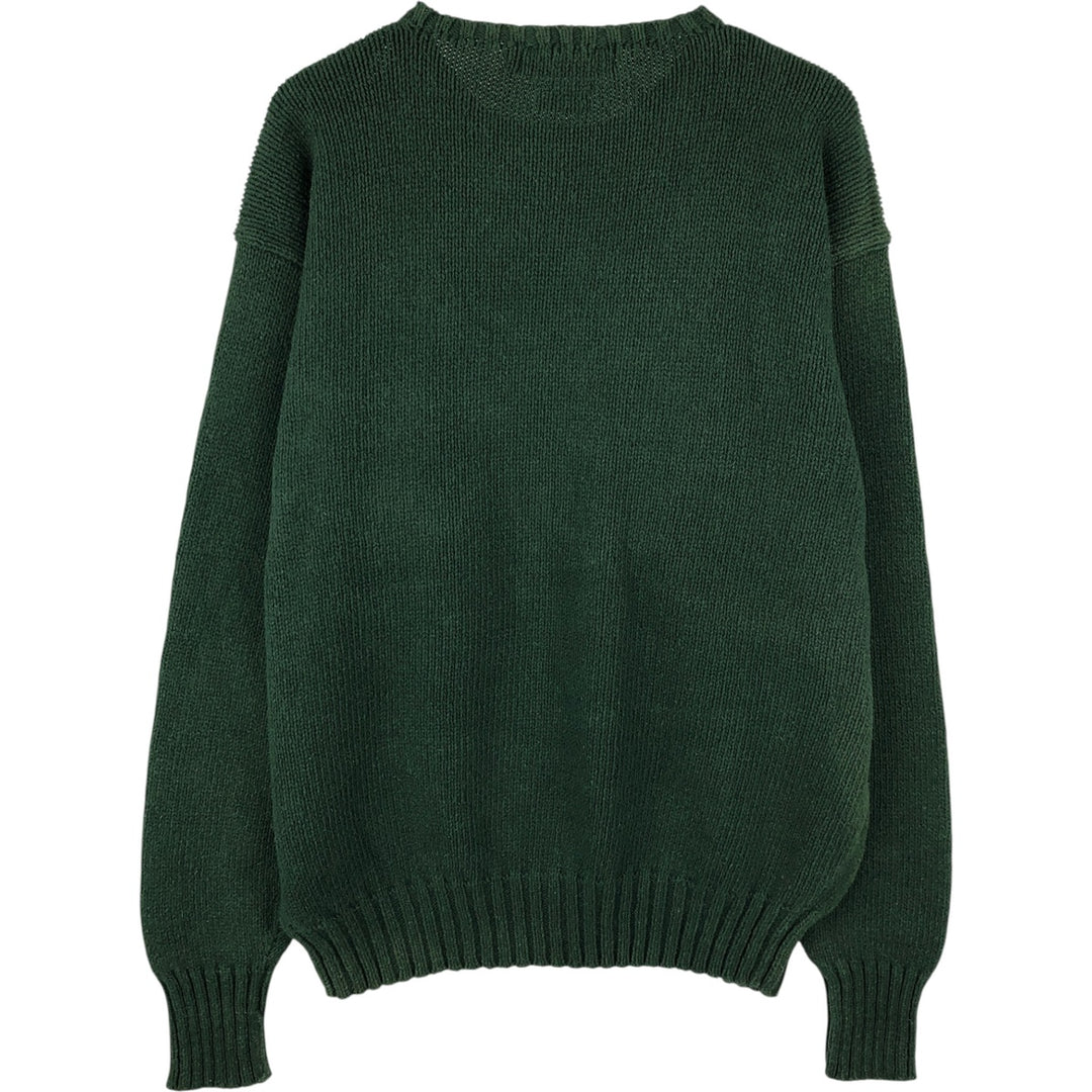 Ralph Lauren POLO by Ralph Lauren Cotton Knit Sweater Men's XL cotton Green type dark green Vintage Second Hand
