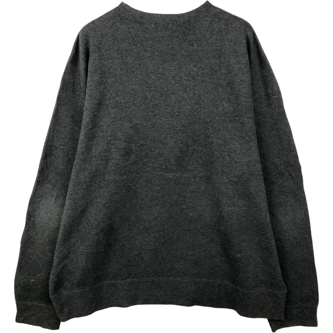 Ralph Lauren POLO by Ralph Lauren V-neck cotton knit sweater, men's size XXL cotton Charcoal Vintage Second Hand