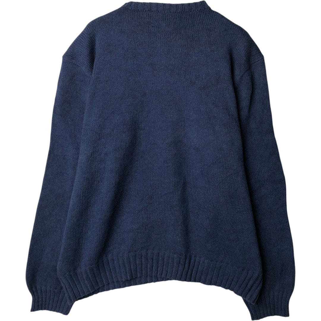 Ralph Lauren POLO by Ralph Lauren Cotton Knit Sweater Men's XL cotton Navy blue Vintage Second Hand