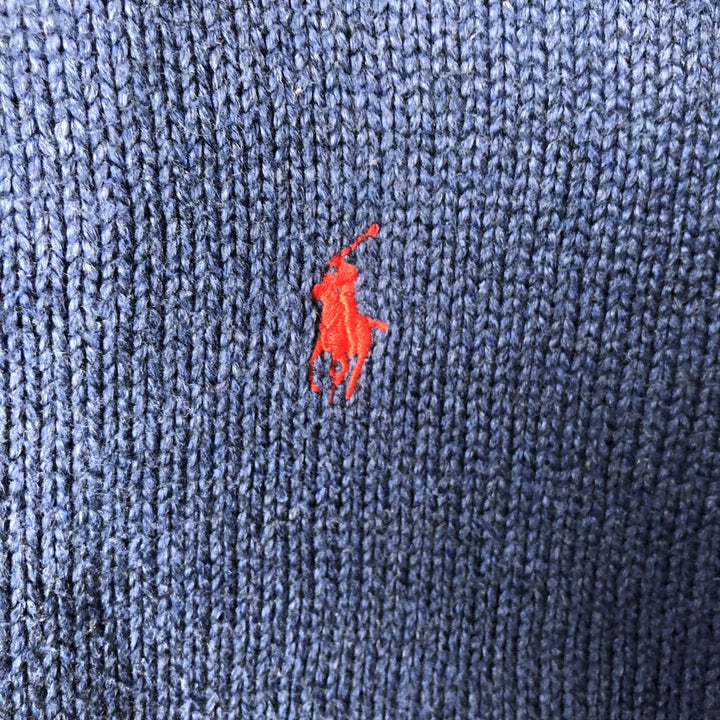 Ralph Lauren POLO by Ralph Lauren Cotton Knit Sweater Men's XL cotton Navy blue Vintage Second Hand