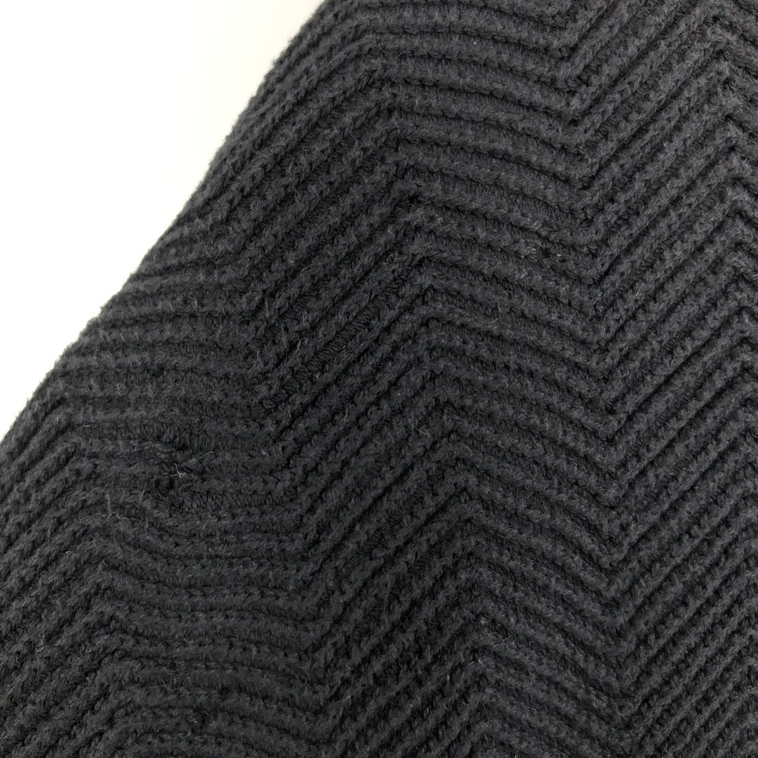 1980'S Ralph Lauren CHAPS Herringbone Cotton Knit Sweater, Men's Size L (approx.), Vintage cotton black type Vintage Second Hand
