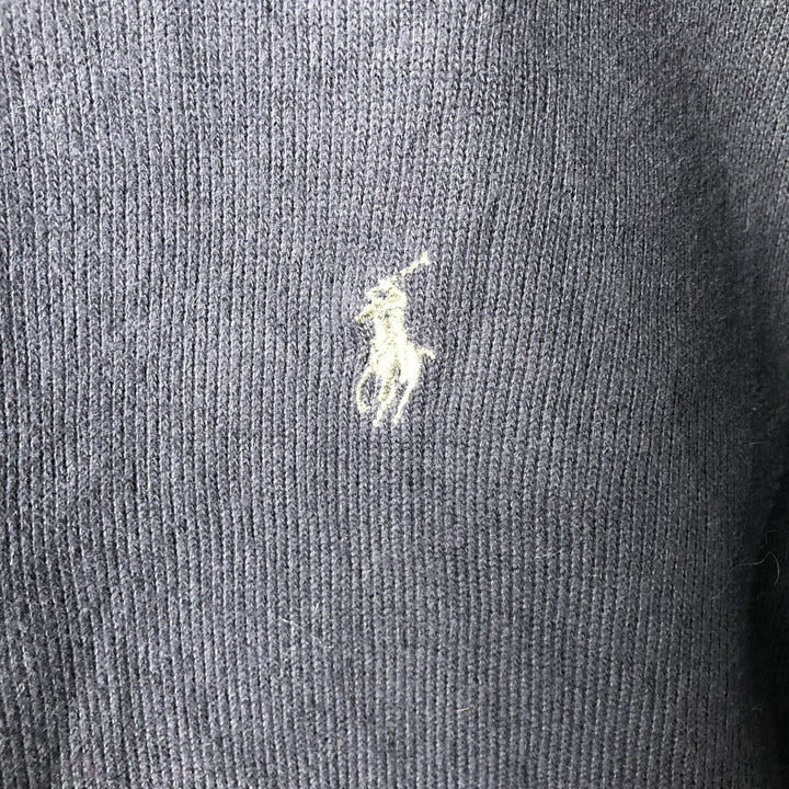 Ralph Lauren POLO by Ralph Lauren V-neck cotton knit sweater, men's size XXL cotton navy blue type Vintage Second Hand