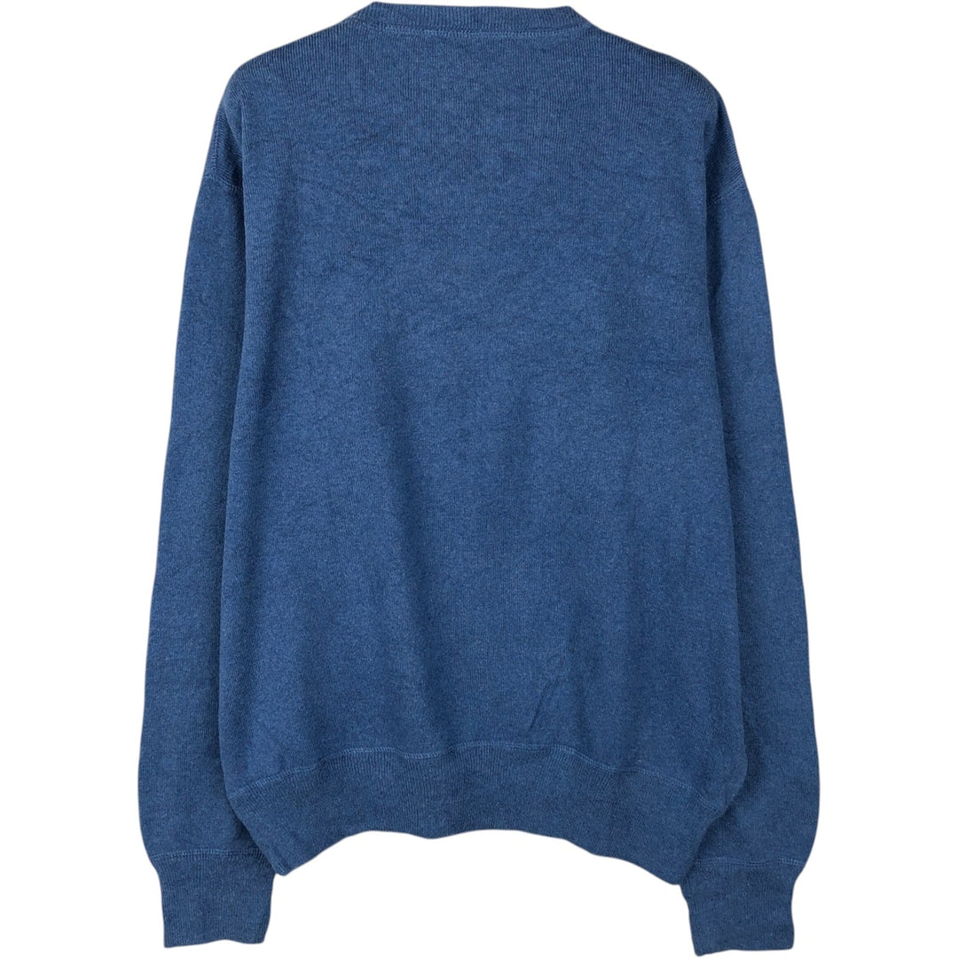 Ralph Lauren POLO RALPH LAUREN cotton knit sweater, men's size M cotton blue type Vintage Second Hand