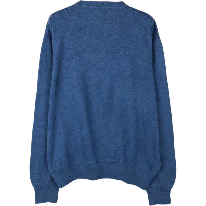 Ralph Lauren POLO RALPH LAUREN cotton knit sweater, men's size M cotton blue type Vintage Second Hand