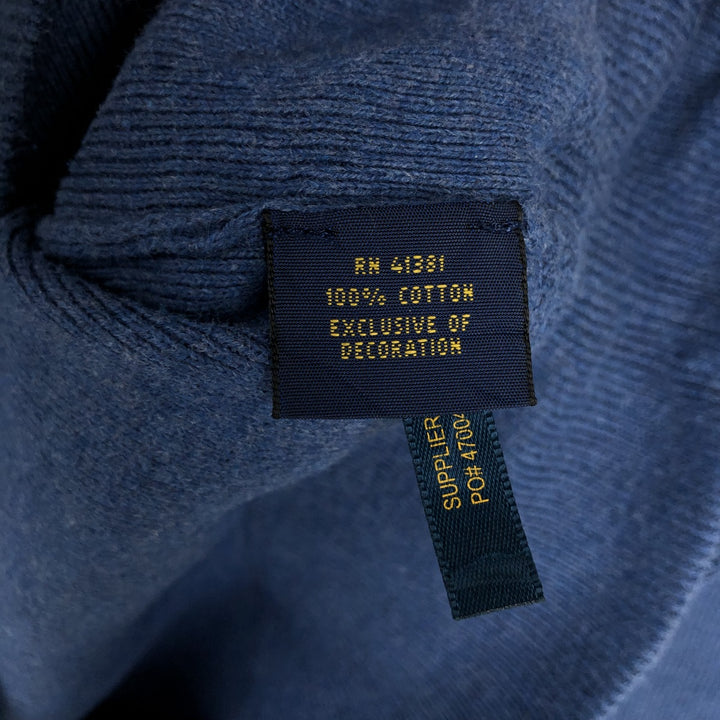 Ralph Lauren POLO RALPH LAUREN cotton knit sweater, men's size M cotton blue type Vintage Second Hand