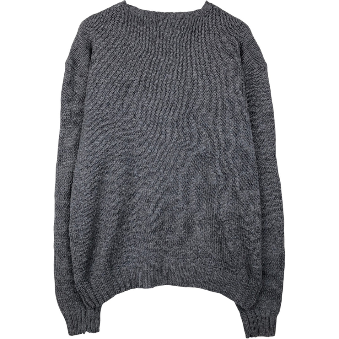 Ralph Lauren POLO by Ralph Lauren Cotton Knit Sweater Men's L size cotton gray type Vintage Second Hand